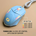 FunBug 7 Buttons Sports Mechanical Wired Gaming Mouse RGB with 4-Levels DPI Control - 7 Light Wired USB Optical Mouse with Side Buttons - Mouse with Pad for PC, Laptop, Computer, Gaming, Pubg Mobile. 