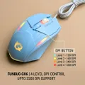 FunBug 7 Buttons Sports Mechanical Wired Gaming Mouse RGB with 4-Levels DPI Control - 7 Light Wired USB Optical Mouse with Side Buttons - Mouse with Pad for PC, Laptop, Computer, Gaming, Pubg Mobile. 