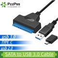 SATA to USB 3.0 Cable USB Adapter Compatible for 2.5" HDD & SSD Hard Drive Reader USB SATA External Hard Drive Converter. 