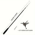Four-Section Telescopic Cat Rod - Extendable, Cartoon Patterned, Metal Material. 