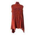 Womens Wool Cape Shawl Winter Poncho Wrap with Sleeves. 