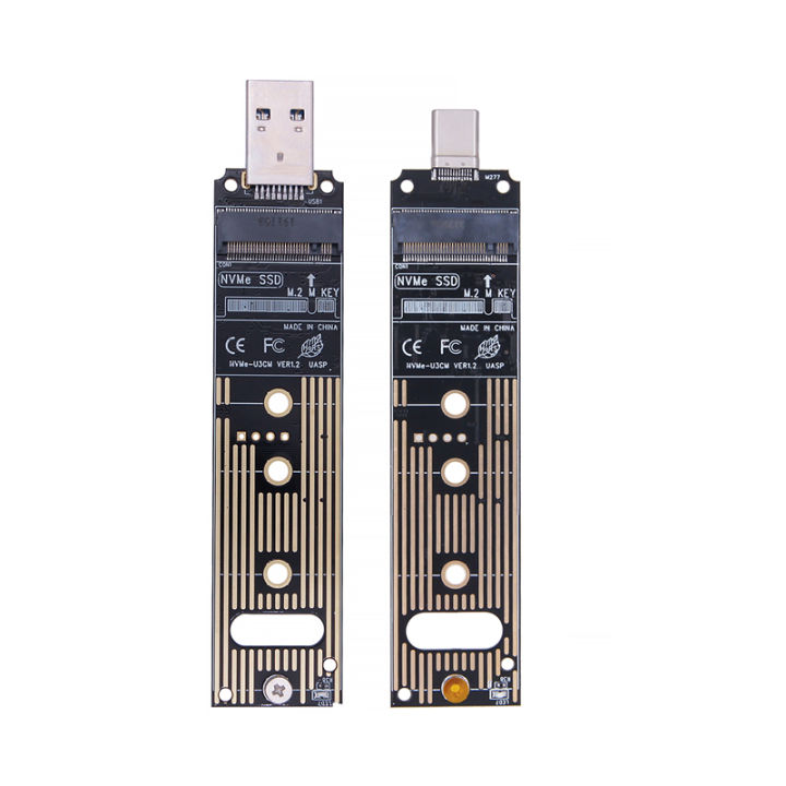 M2 NVMe SSD Enclosure 10Gbps PCIe SSD Case Portable Box USB C USB 3.1 Tool Free External Adapter with Heat Sink Pad for M.2 SSD