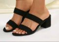Block heel sandles open toe. 