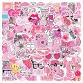 50/100PCS Pink VSCO Cute Girl Stickers Aesthetic Skateboard Laptop Guitar Graffiti Luggage Sticker Waterproof Decal Toys. 