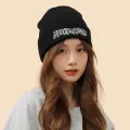 This beanie hat beanie hats Korean style hip hop unisex cool embroidery good texture winter hats. 
