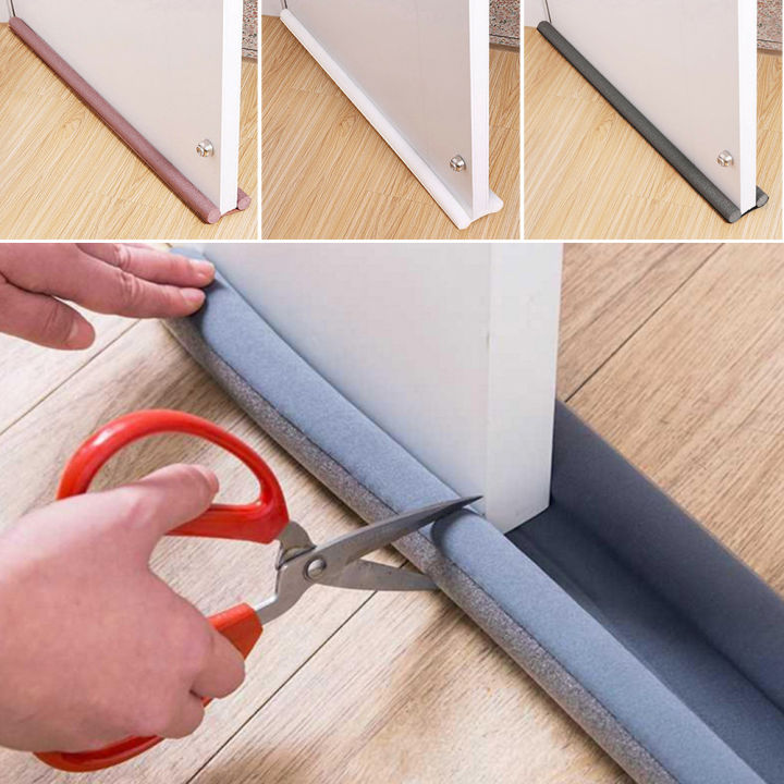 93cm Waterproof Seal Strip Draught Excluder Stopper Door Bottom Guard Double Silicone Rubber Seal Dustproof Soundproof