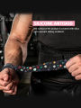SKDK Weightlifting Straps Anti-Slip Silicone Lifting Wrist Straps Strength Training Deadlifts Crossfit Hand Grips Wrist Support. 