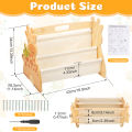 Kid Bookshelf Double Sided 4 Tier Multi-Layer Portable Wood Toddler Montessori Bookshelf for Kid Room Nursery Bedroom Playroom. 