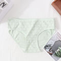 Simple Polka Dot Cute Underpants for Girls Triangle Underpants Comfortable Lightweight Breathable Mid Waist Cotton Underpants.