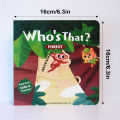 Who’s That? Push-Pull-Slide Board Books —4-Book Interactive Set for Toddlers & Preschool—Forest, Farm, Ocean & Grassland Animals.