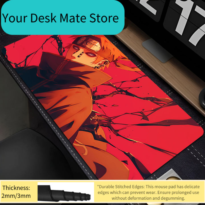 90x40cm Mouse Pad Naruto Gamer Large Computer Notebook xxl  Mousepad Carpet Gaming Lock Edge Accessories Keyboard Desk Mat