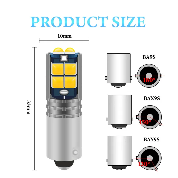 2PCS%20BA9S%20BAX9S%20BAY9S%20Led%20Bulbs%203030%20Chip%2010SMD%20T4W%20H6W%20Car%20Interior%20Reading%20Dome%20Lamps%20License%20Plate%20Light%20Auto%20Parking%20Lights%20-%20Image%204
