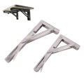 Motorhome Silver Finish Thickened Stainless Steel Mini Folding Table Car Accessories Campervan Folding Bracket Table Shelf.