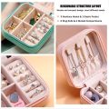 Mini Jewelry Storage Box Portable Home Travel Earrings Necklace Storage Case for Women Ring Organizer PU Leather Display Case. 