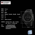 Piaoma Waterproof Digital Black Watch For Men. 