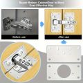 2/4/10 Pieces Cabinet Hinge Repair Plate Kit for Home Kitchen Cabinets and Furniture with Holes, Stainless Steel Door Hinge Mounting Plate. 