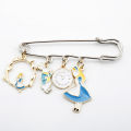 Alice Pin poker clock rabbit brooch coat collar with accessories High Quality Cosplay Props Pendant Accessories Cosplay Props.