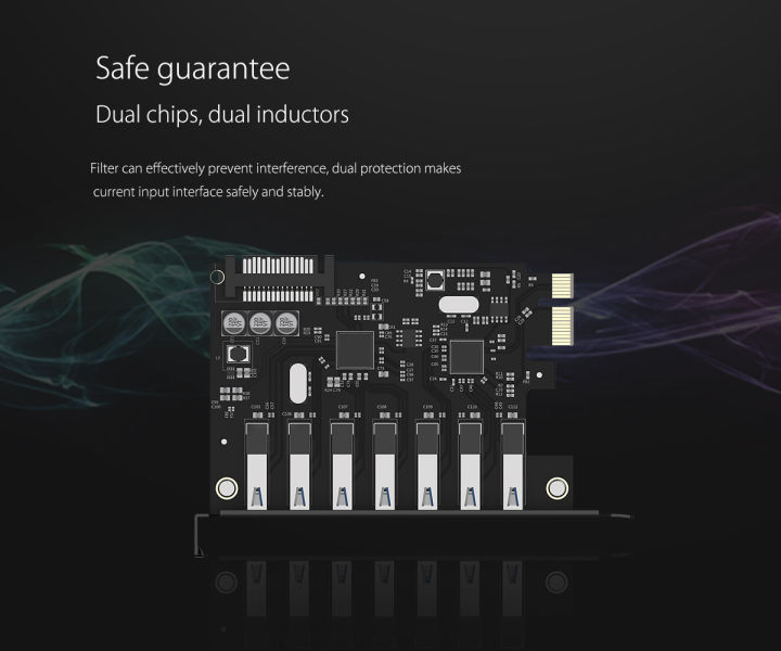ORICO%20SuperSpeed%207%20Port%20USB%203.0%20PCI-E%20Express%20Card%20with%20a%2015pin%20SATA%20Power%20Connector%20PCIE%20Adapt%20-%20Image%206