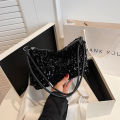 Black Spice Glitter Underarm Bag Casual Chic Design Crossbody Shoulder Bag One Outfit. 