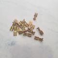 5 Pcs Golden Terminal Jack Battery Thimble Brass Connector For Crimping  Wire Clip Pin Type Crimp Connector For Wire. 