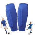 Shin Defender with Honeycomb Pads Football Shin Pads Ergonomic Lightweight Calf Protective Gear for Kids Youth Adults. 