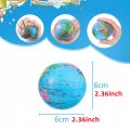2Pcs Mini Earth Stress Balls Toy Finger Exercise PU Globe Squeezable Balls Educational Foam Sport Ball Decompression . 