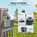 4Zone WiFi RF433 Water Timer Smart Irrigation Timer Water Valve Controller Solar Powered Tuya Smart Life App Auto Watering Timer. 