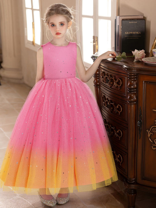 Tween%20Girl%20Dress%20Elegant%20Pink%20Crooked%20Yellow%20Flower%20Girl%20Dress%20Pearl%20Bow%20Dress%20Princess%20Skirt%20%20Ceremony%20Birthday%20Party%20-%20Image%204