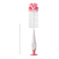 SAIDAH Simple Nylon Sponge Suction Feeding Bottle Nipple Pacifier Brush Set Water Sippy Vacuum Cup Cleaning（2 in 1）. 