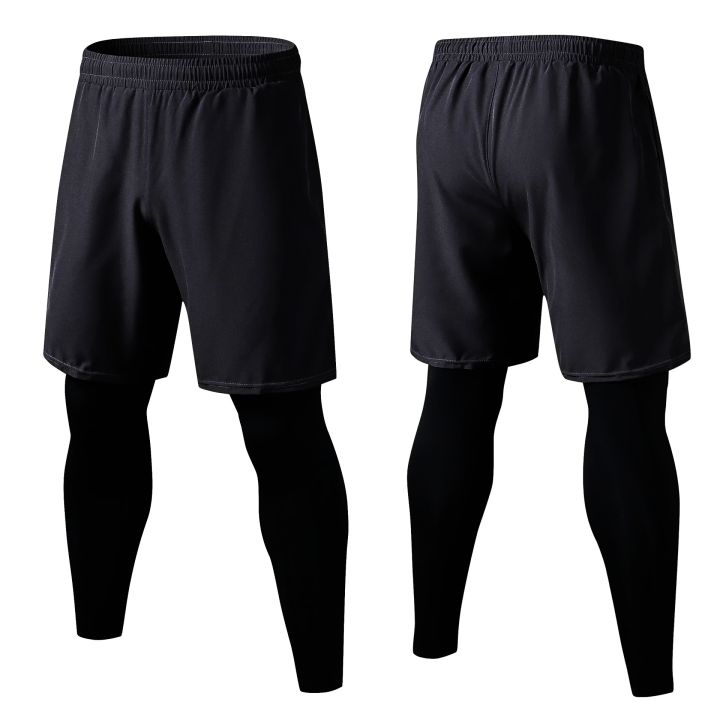 Men Sports Suit male Quick drying Sportswear Compression Shorts Fitness Training kit Thermal Pants leggings Fotball Quick Dry