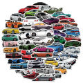 50PCS Retrofit Racing Car Graffiti Stickers Laptop Guitar Luggage Bike Skateboard Waterproof Sticker Decal Kid Toy.