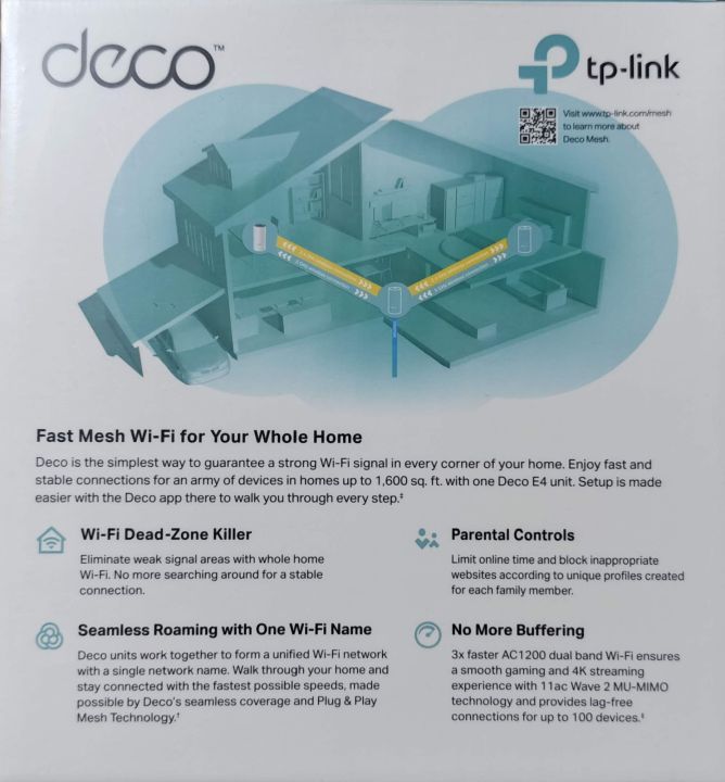 TP-Link%20Deco%20E4%20AC1200%20Whole%20Home%20Mesh%20Wi-Fi%20Unit/Dual-band%20Mesh%20Router%20(1%20Pack%20-%20Image%205