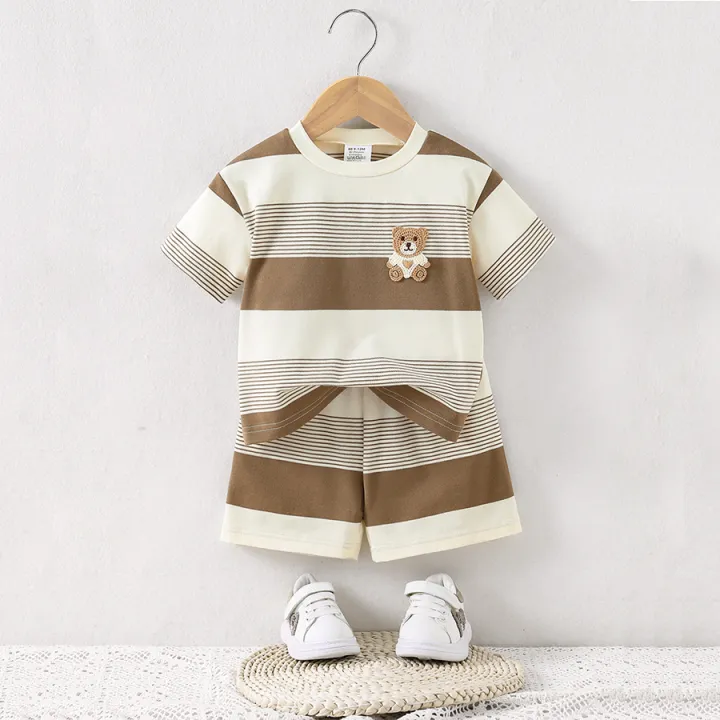 2025%20New%20Baby%20Summer%20Cool%20Breathable%20Knit%20Round%20Neck%20T-Shirt%20+%20Shorts%202-Piece%20Set%20Outfit%20for%20Boys%20Girls%20Infant%20Toddler%20Clothing%20-%20Image%207