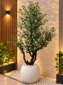 Premium Artificial Olive Tree Plant with Pot for Home & Office Decoration | Realistic Large Fake Floor Plant. 