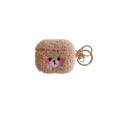 Solid Color Plush Teddy Bear Headphone Cover For Apple Airpods 1, 2, 3 Pro Protective Case Against Falls. 