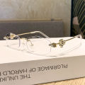 Cycling 1/3pcs Fashion Y2K Small Frame Polygon Metal Sunglasses Women Luxury Brand Rhinestone Sun Glasses Rimless Punk Eyewear.