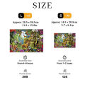 Wooden Jigsaw Puzzles For Adults Kids, Animal World-Wooden Jigsaw Puzzle Art, Unique Animal Shaped Pieces. 