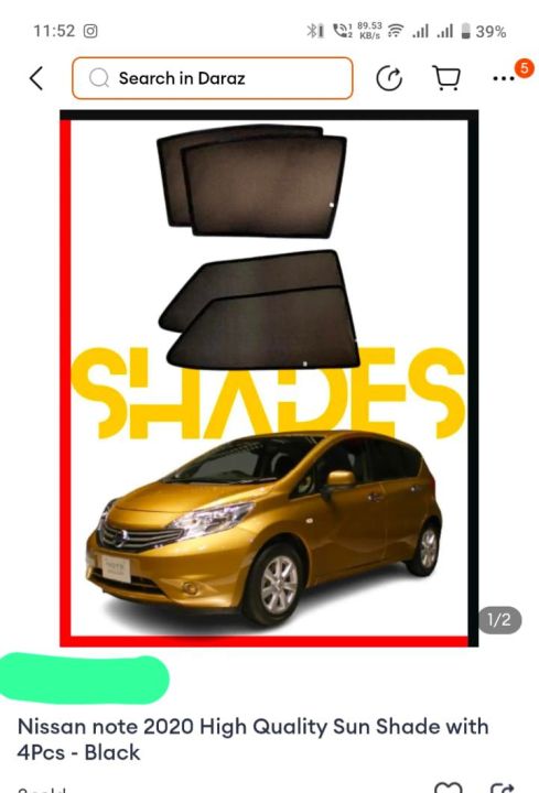 Nissan Note E-Power Sunshades / Window Curtains 4Psc