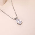 Huitan Water Drop Cubic Zirconia Crystal Women's Necklace Simple and Elegant Female Accessories  Wedding Jewelry 2021 Trendy. 