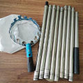 Stainless Steel Splicing Rod Fruit Picker 1.6/2.4/3.2/4M Telescopic Pole High Tree Orchard Picking Tool For Farm Garden Supplies. 