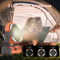 Camping Fan 20000mAh Rechargeable Portable Wireless Camping Ceiling Fan with Light and Remote Outdoor Camping Circulator Fans. 