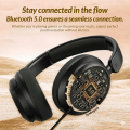 Original NIA J1 Noise Cancelling ANC Wireless Bluetooth Headphones - Wired Gaming Headset with ENC Call Noise Reduction & 20-Hour Battery Life - Foldable Ergonomic Gym Headphone with HiFi Sound - By FunBug. 