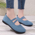 Women's Breathable Knit Sneakers Casual Ballet Flats Mary Janes Lightweight MeshFemale Dress Flats Shoes Footwear Summer.