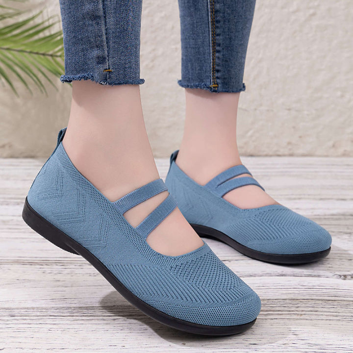 Women's%20Breathable%20Knit%20Sneakers%20Casual%20Ballet%20Flats%20Mary%20Janes%20Lightweight%20MeshFemale%20Dress%20Flats%20Shoes%20Footwear%20Summer%20-%20Image%205