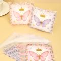 50pcs Butterfly Party Gift Bags Candy Biscuit Packing Bag Butterfly Treat Bag For Kids Girl Birthday Supplies Horse Party Decor. 