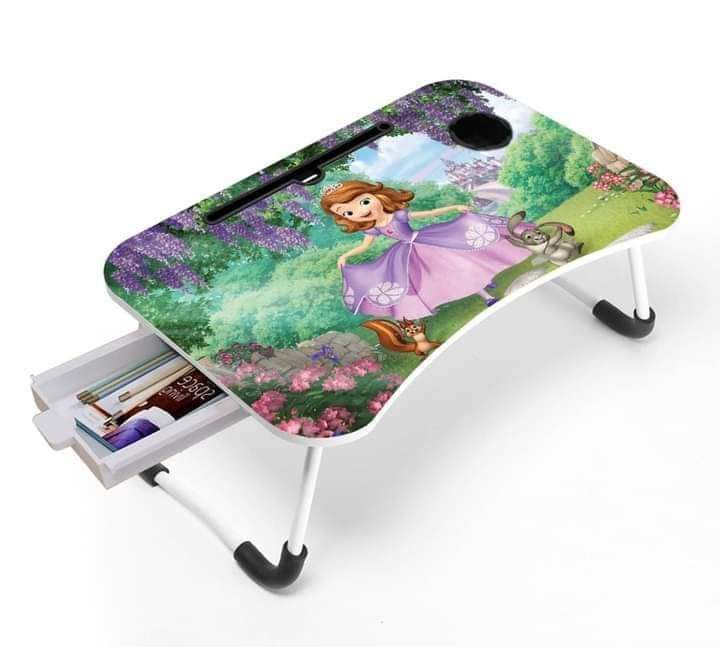 Premium Quality - waterproof Printing Foldable and Portable Multi-Favorable Laptop and writing Table Stand-Study Table-Bed Table