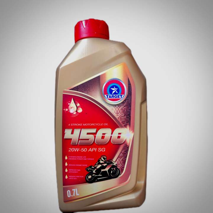 TARGET 4500 20W-50 API SG (700 ml) Best performance bike engine oil.