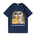 Erm, what Sigma? Funny Meme T-shirt For Men Women Silly Cat Humor Printed Fashion Tops  O-Neck. 