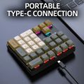K33 Wired Mechanical Numeric Keypad With Multi-color Lights Suitable for Finance, Business, 33-Key Laptop Numeric Keyboard.
