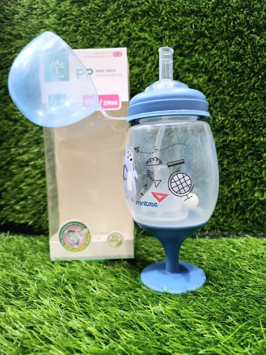 "Minitree%202-in-1%20Wide%20Neck%20Baby%20Feeding%20Bottle%20with%20Stand%20%E2%80%93%20Anti-Colic%20Nipple,%20BPA-Free,%20Soft%20Silicone%20Teat,%20330ml%20(11oz),%20Easy%20to%20Clean,%20Leak-Proof,%20Suitable%20for%20Newborns%20&%20Infants%20%E2%80%93%20Multiple%20Colors"%20-%20Image%205